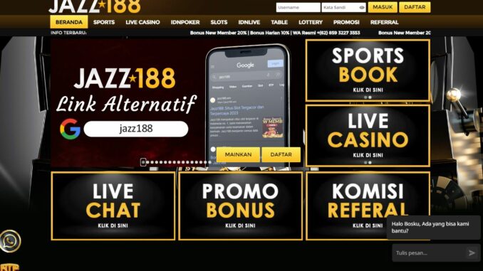 JAZZ188 Freebet Gratis Rp 50.000 Di Awal