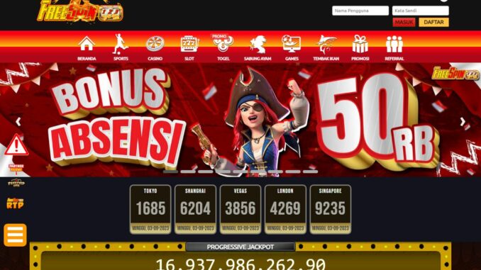 FREESPIN123 Freebet Gratis Rp 20.000 Tanpa Deposit